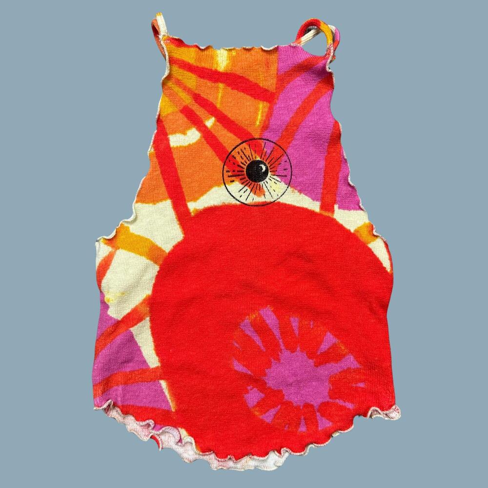 Inner Thoughts Upcycled Urban Outfitters Strappy Back Sunset Print Tank
